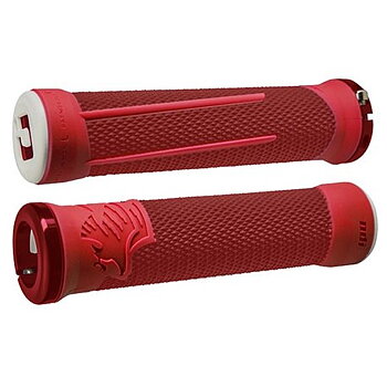 ODI AG-2 Signature V2.1 Lock-On Grips - Red/Fire Red w/Red Clamps