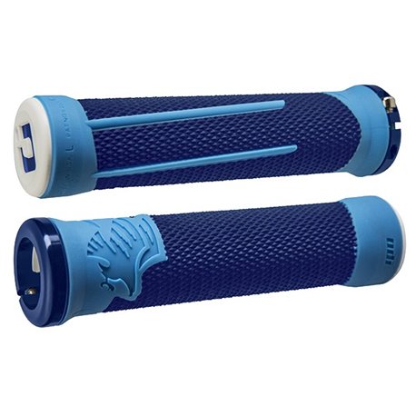 ODI AG-2 Signature V2.1 Lock-On Grips - Blue/Lt Blue w/ Blue Clamps