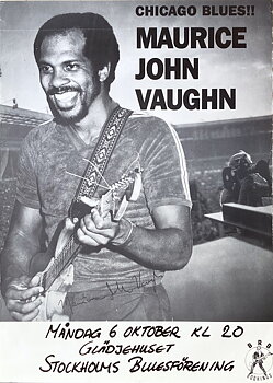 MAURICE JOHN VAUGHN - Stockholm 6 Oct Concert poster (1986)