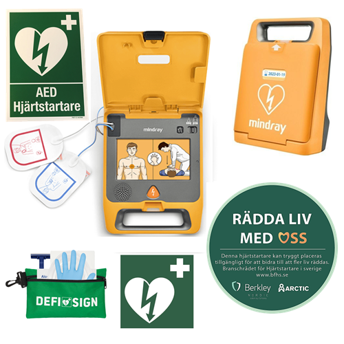 Mindray Beneheart C1A Hjärtstartare. Många tillbehör ingår.
