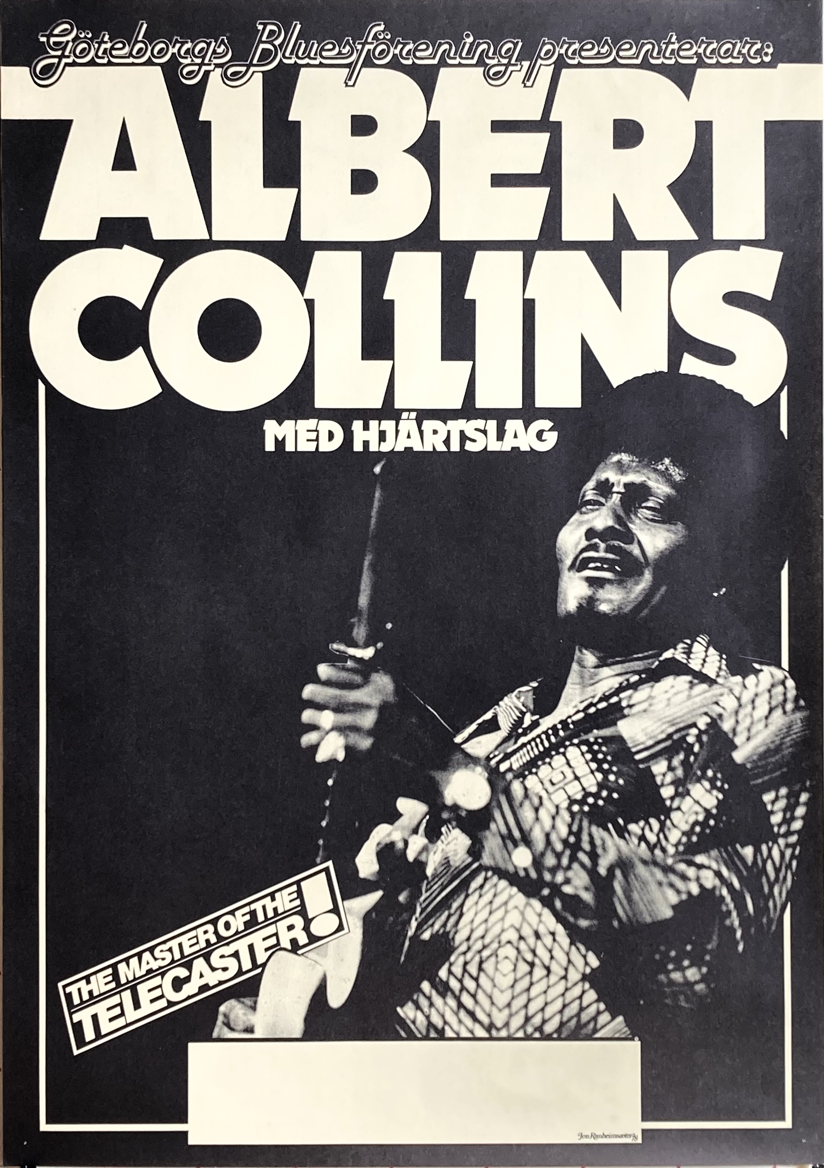 ALBERT COLLINS - Svensk / Skandinavisk Turnéaffisch (1983) 