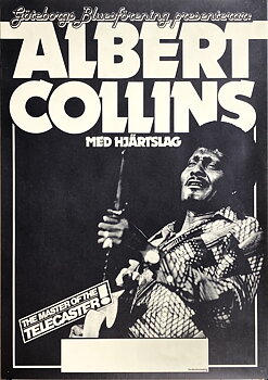 ALBERT COLLINS - Svensk / Skandinavisk Turnéaffisch (1983) 
