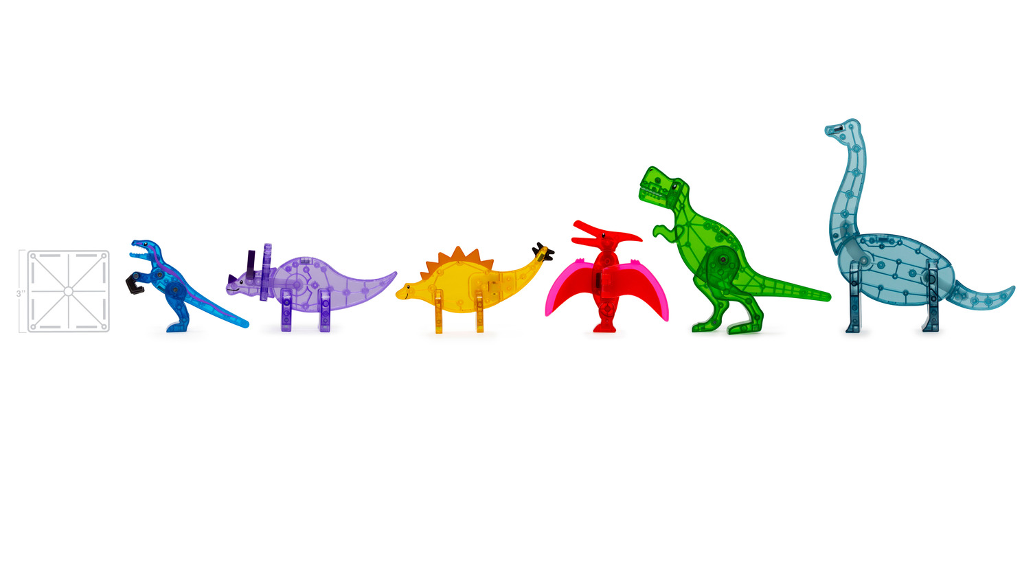Magna-tiles, Dino World XL- 50 pcs - 6