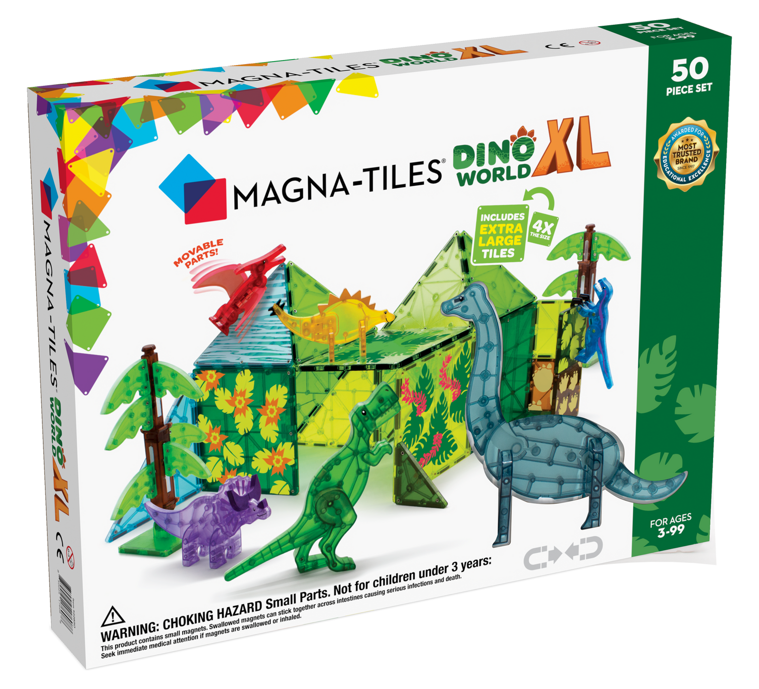 Magna-tiles, Dino World XL- 50 pcs