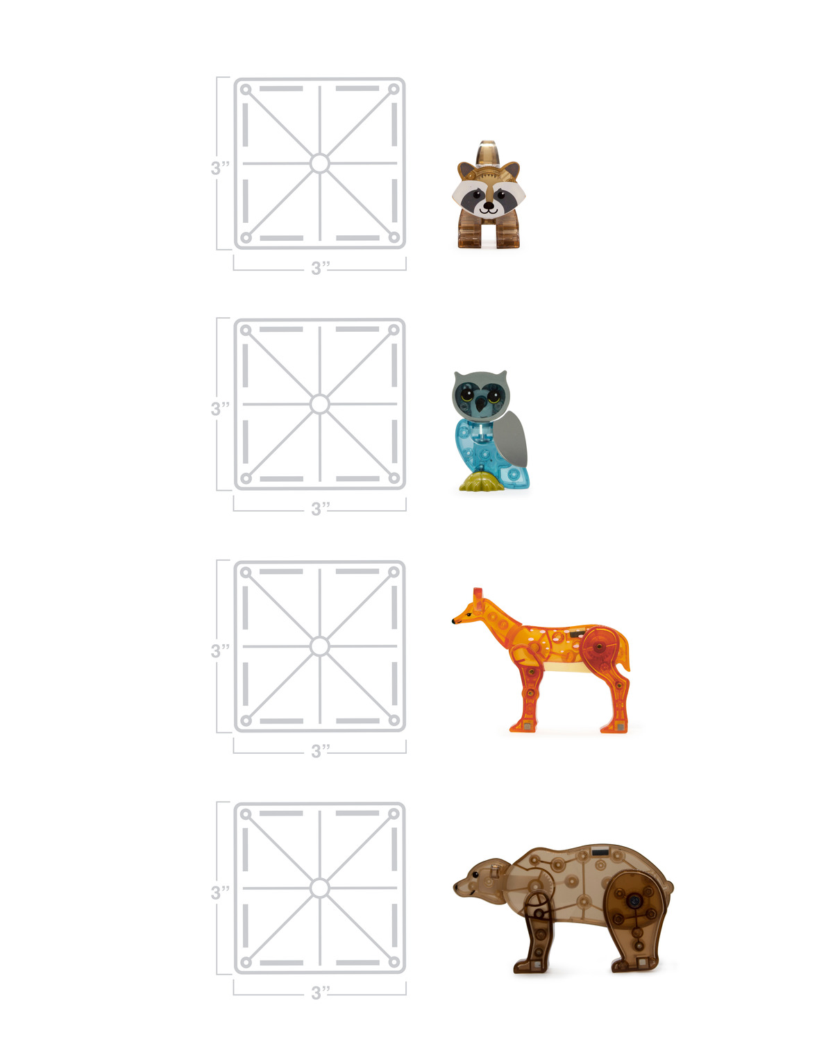 Magna-tiles, Forest Animals - 25 pcs - 12