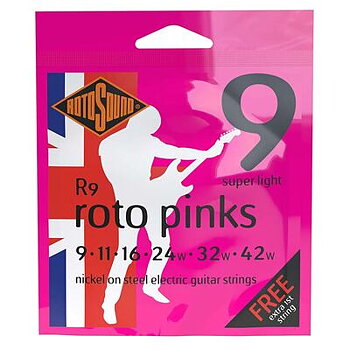 Rotosound R9 Roto Pinks - Super Light Elgitarr 9-42