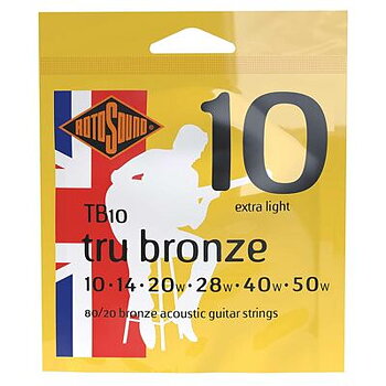 Rotosound TB10 Tru Bronze - Extra Light Stålsträngar 10-50