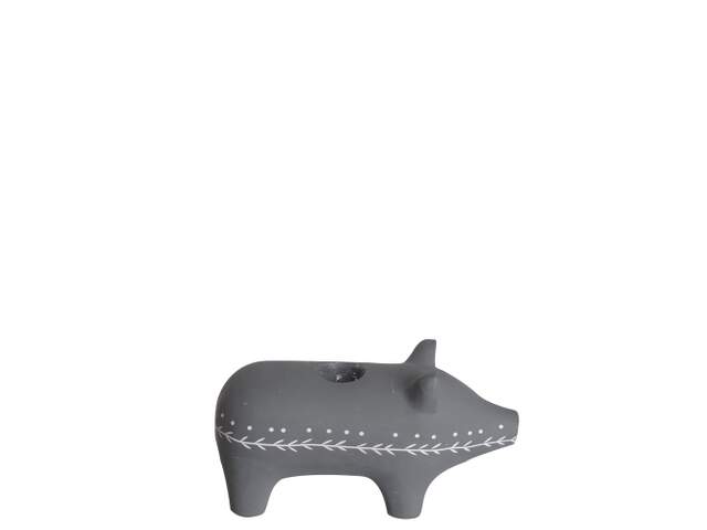 Candlestick Christmas pig - Pig - 15 cm - 2