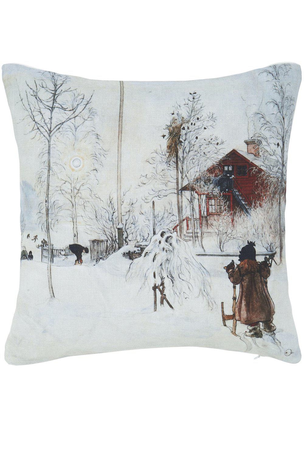 Kuddfodral - Carl Larsson - Grå - 100% Linne - 45x45 cm - Spark - 2
