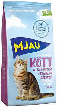 Mjau Torrfoder med kött kyckling 1,75kg
