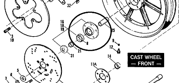 Bearing Housing Assy w/cast wheel FX 1974-77