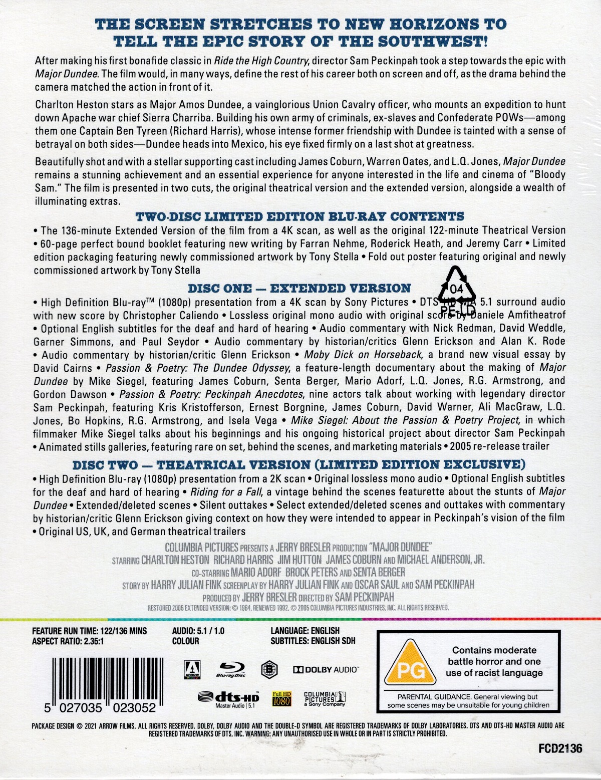 Major Dundee - Limited Edition (ej svensk text) (Blu-ray) - 2
