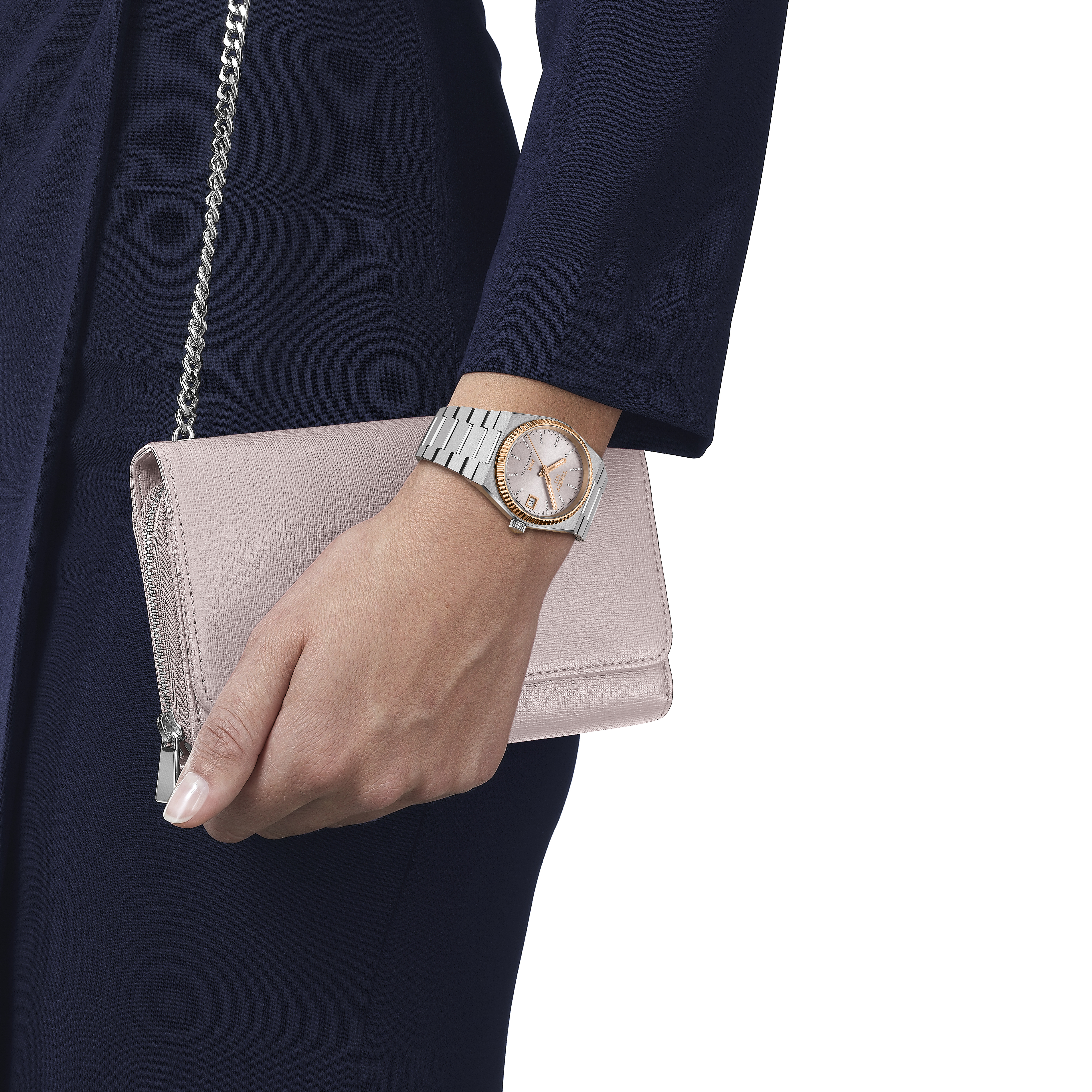 T931.207.41.336.00 Tissot PRX 35 Powermatic 80 grå 18 K roséguld och stål