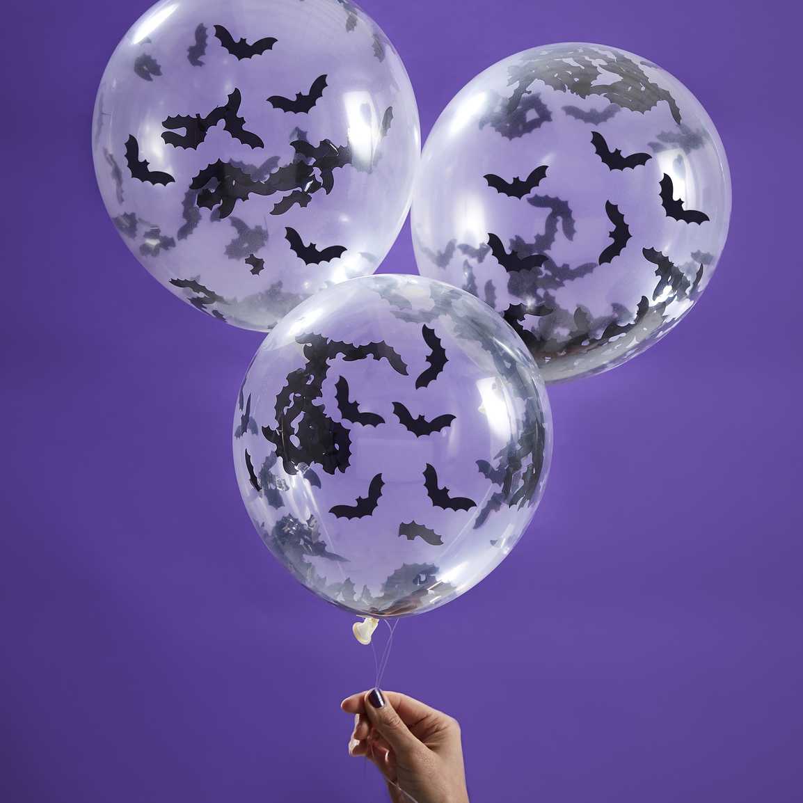 Konfettiballonger Halloween Fladdermöss - 2
