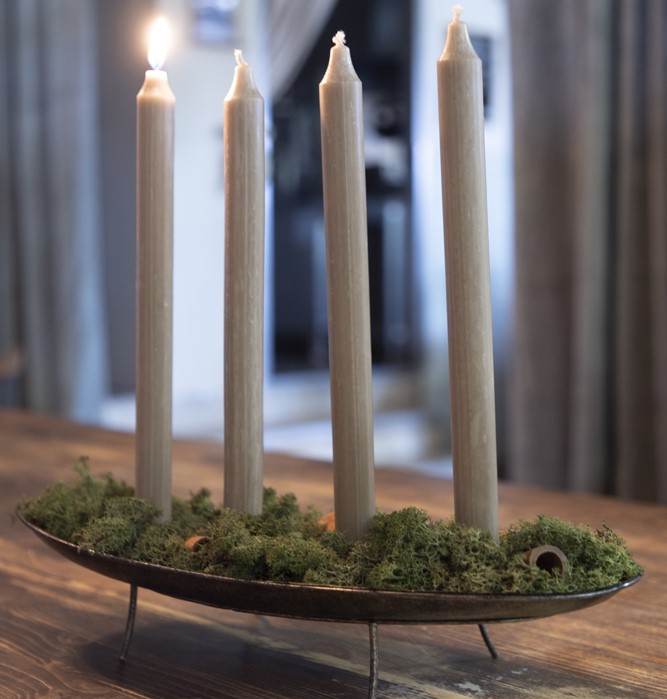 Ljusfat för Stumpar 16x40 cm, silvergrå