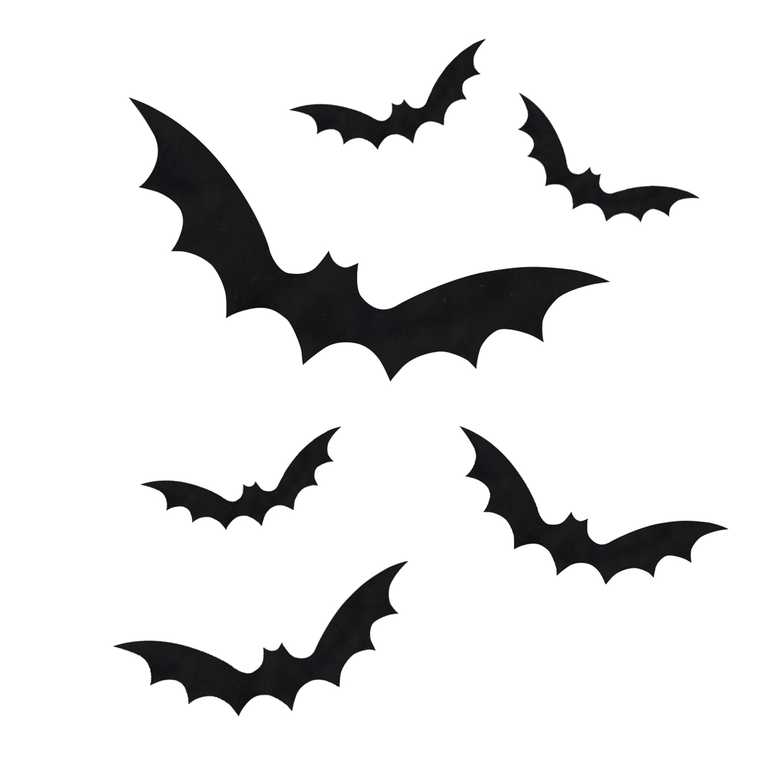 Fönsterklistermärken Halloween Svarta Fladdermöss - 2