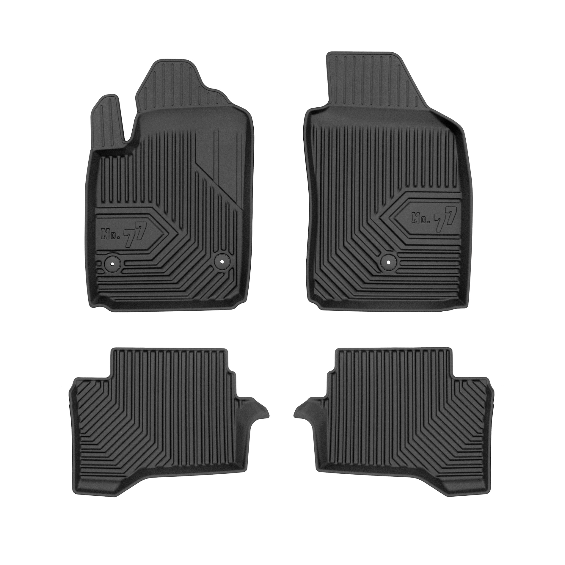 Djupa gummimattor Fiat 500e I Electric, 2015 - 2020