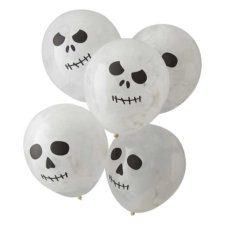 Ballonger med Dödskallar 5-pack - 2