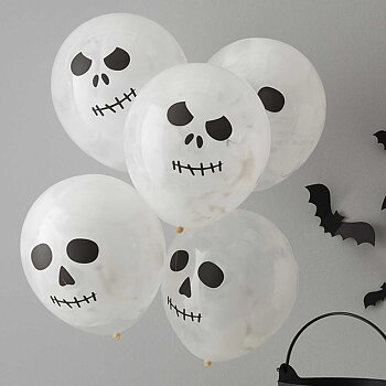 Ballonger med Dödskallar 5-pack