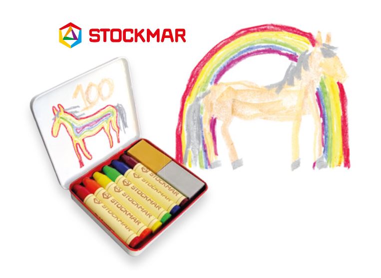 Stockmar 100 year 2022. Rainbow Edition 6 stift+2blockkritor