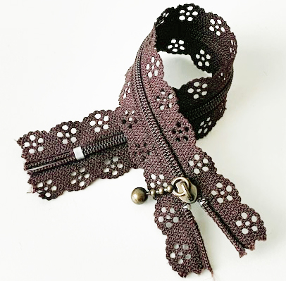 Zipper lace Brown 200mm