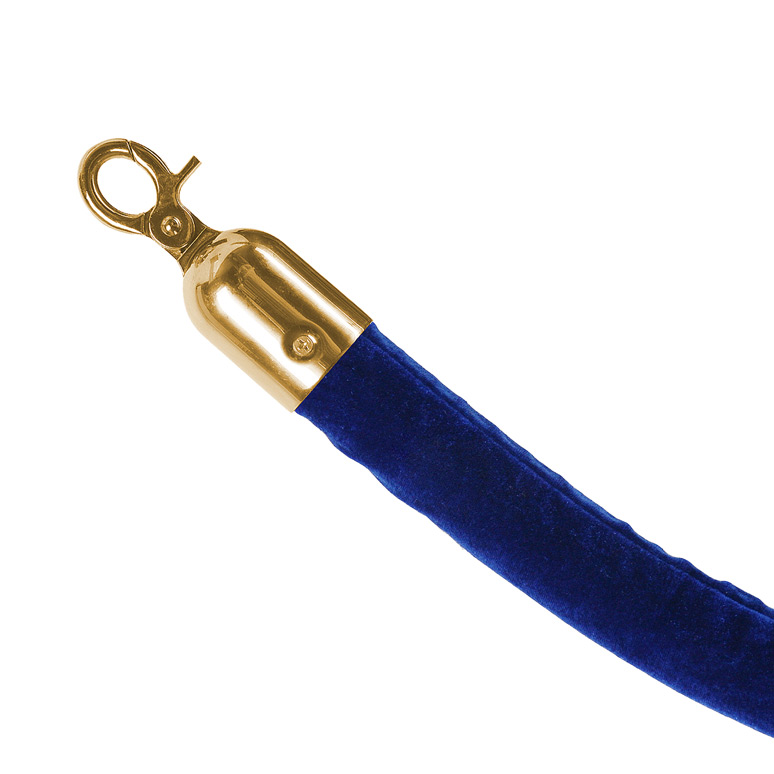 Tvinnade och Velour rep med karbinkrok till avspärrningsstolpe, 4 färger - 4