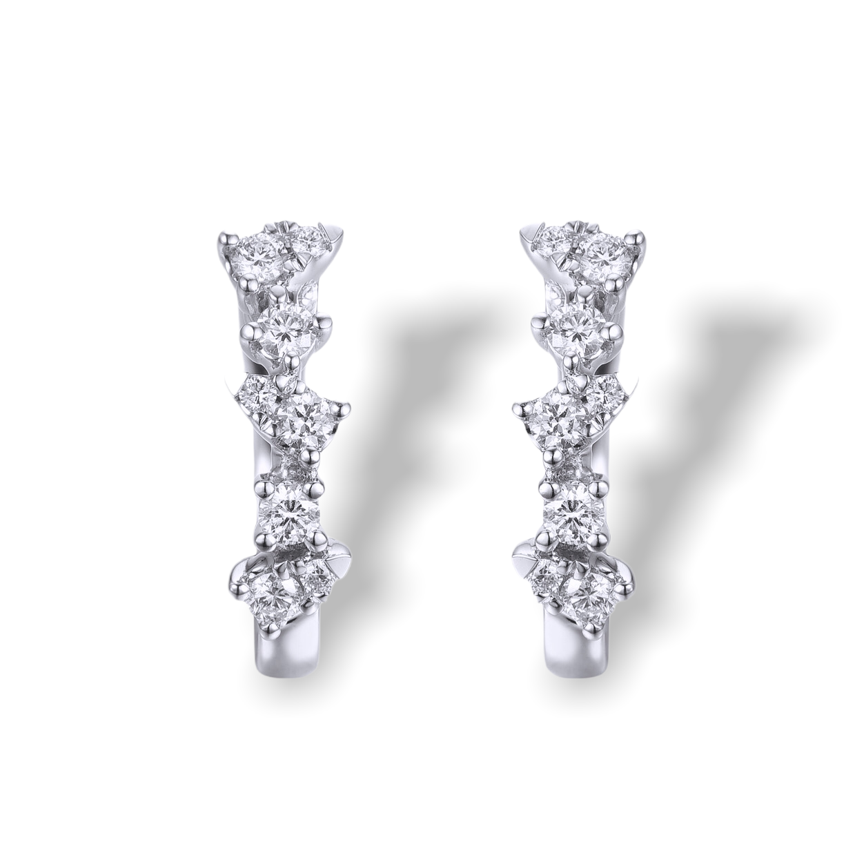 PEAR ILLUSION DIAMOND EARRINGS