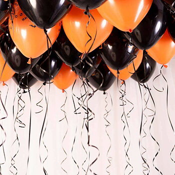 Takballonger Halloween Svart & Orange