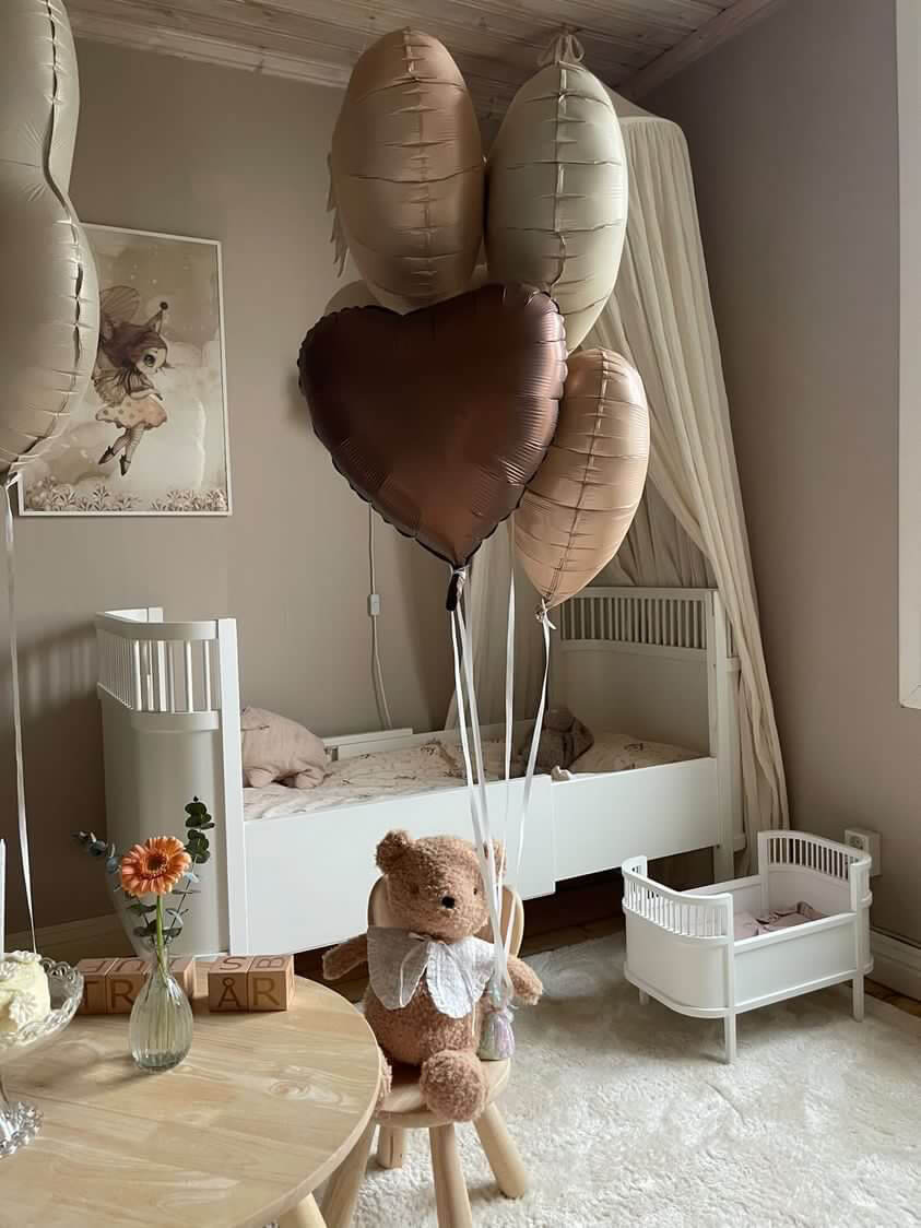 Folieballong Hjärta Satin Nude 45 cm - 2
