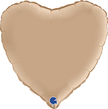 Folieballong Hjärta Satin Nude 45 cm