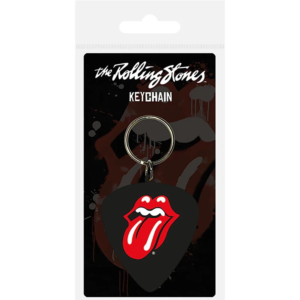 Rolling Stones Plectrum Rubber Keyring