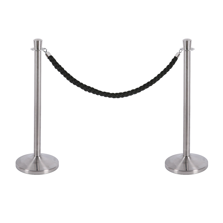 Avspärrningsstolpe Chrome för rep med karbinkrok - 3