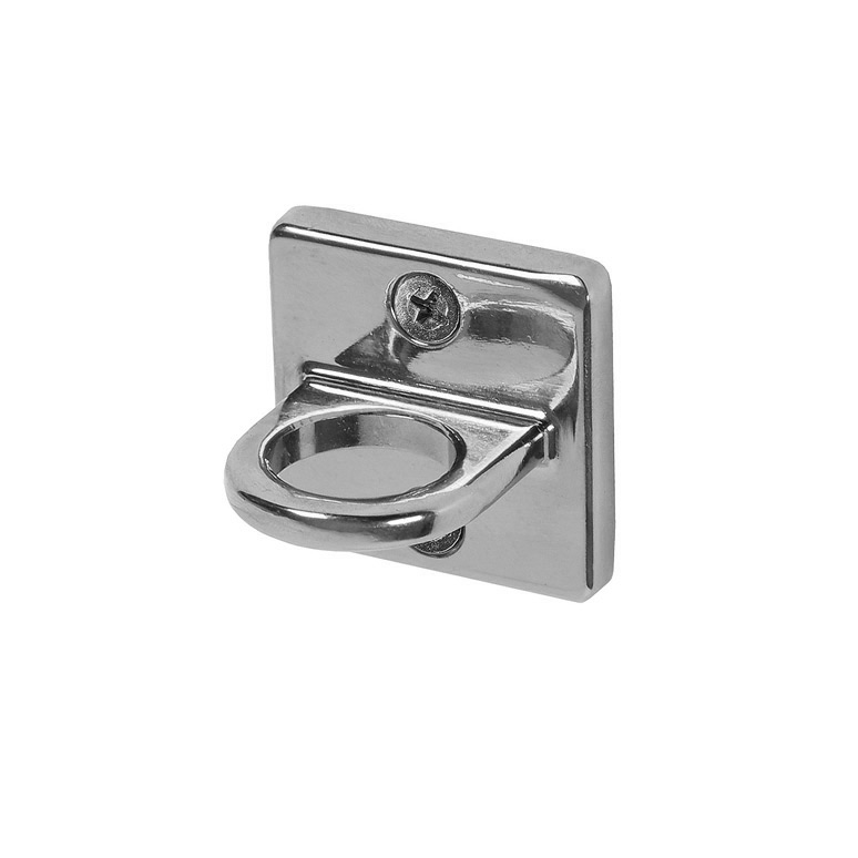 Väggfäste Chrome till avspärrningsstolpe med rep/karbinkrok - 2