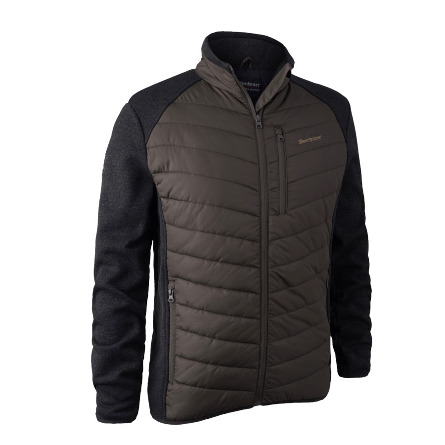 Deerhunter Moor Padded Jacket with knit Brown Leaf