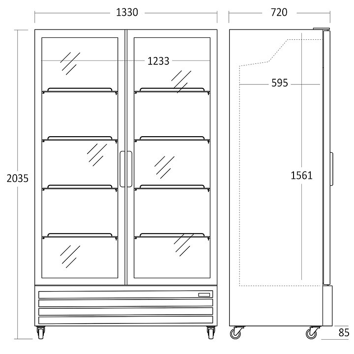 Displaykyl SD 1326 BE, 1093 liter
