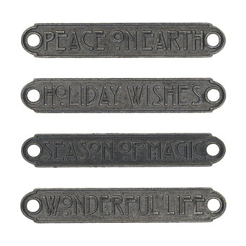 Christmas Word Plaques, 4st, Tim Holtz idea-ology,