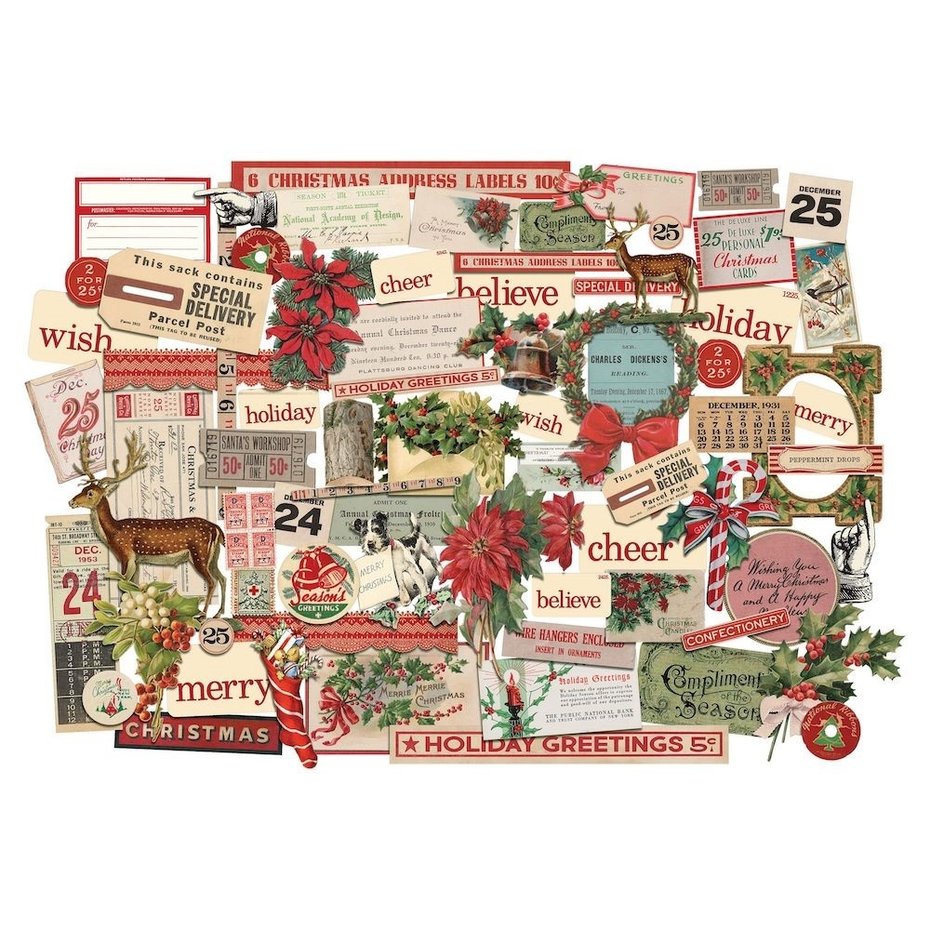 Christmas Ephemera Pack, 75st, Tim Holtz idea-ology, - 2