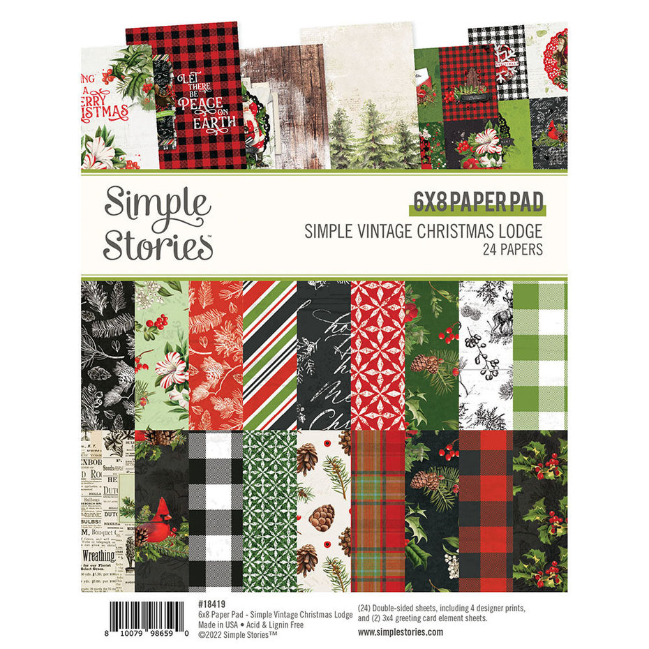 Simple Vintage Christmas Lodge, 6"x8", 24ark, Simple Stories