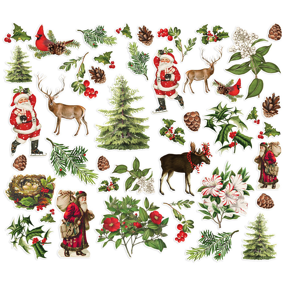 Simple Vintage Christmas Lodge, Woodland bits, 42st., Die cuts, Simple Stories,  - 2