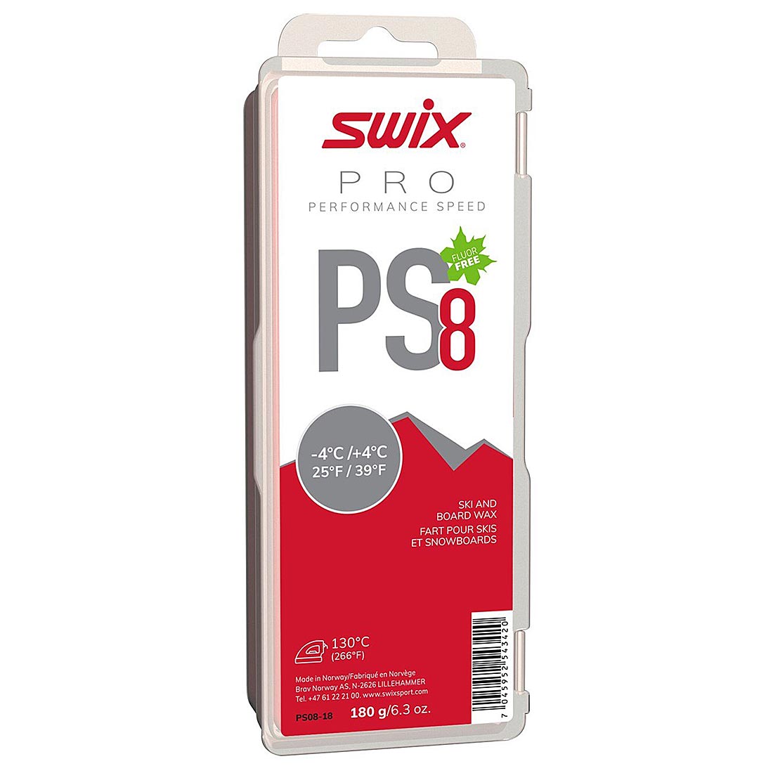 Swix Valla - PS8 Red, -4°C/4°C 180g