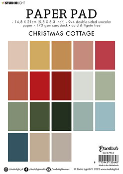 Essentials - Christmas Cottage, 5,8"x8,3", 36 ark, Studio Light