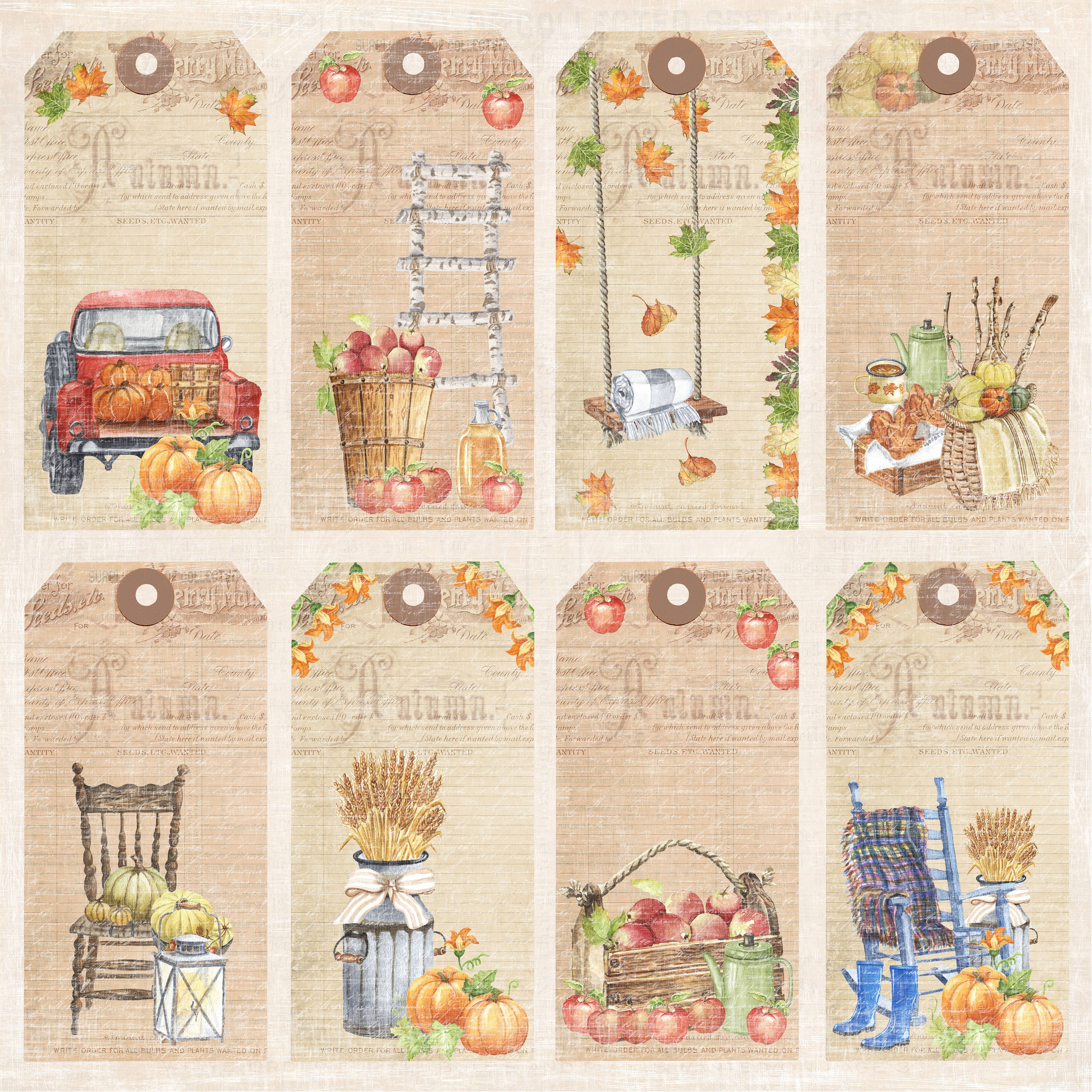 Papper Reprint - Harvest Time - Tags