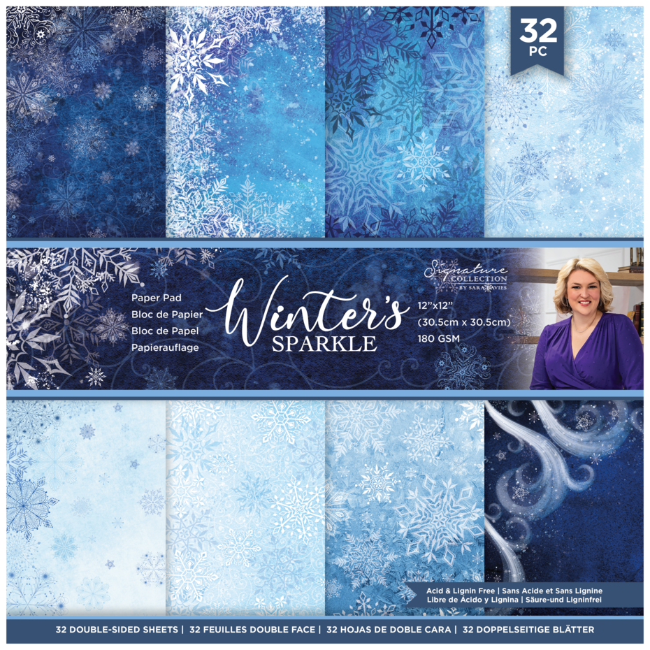 Winter's Sparkle 12"x12" block, Crafter's Companion