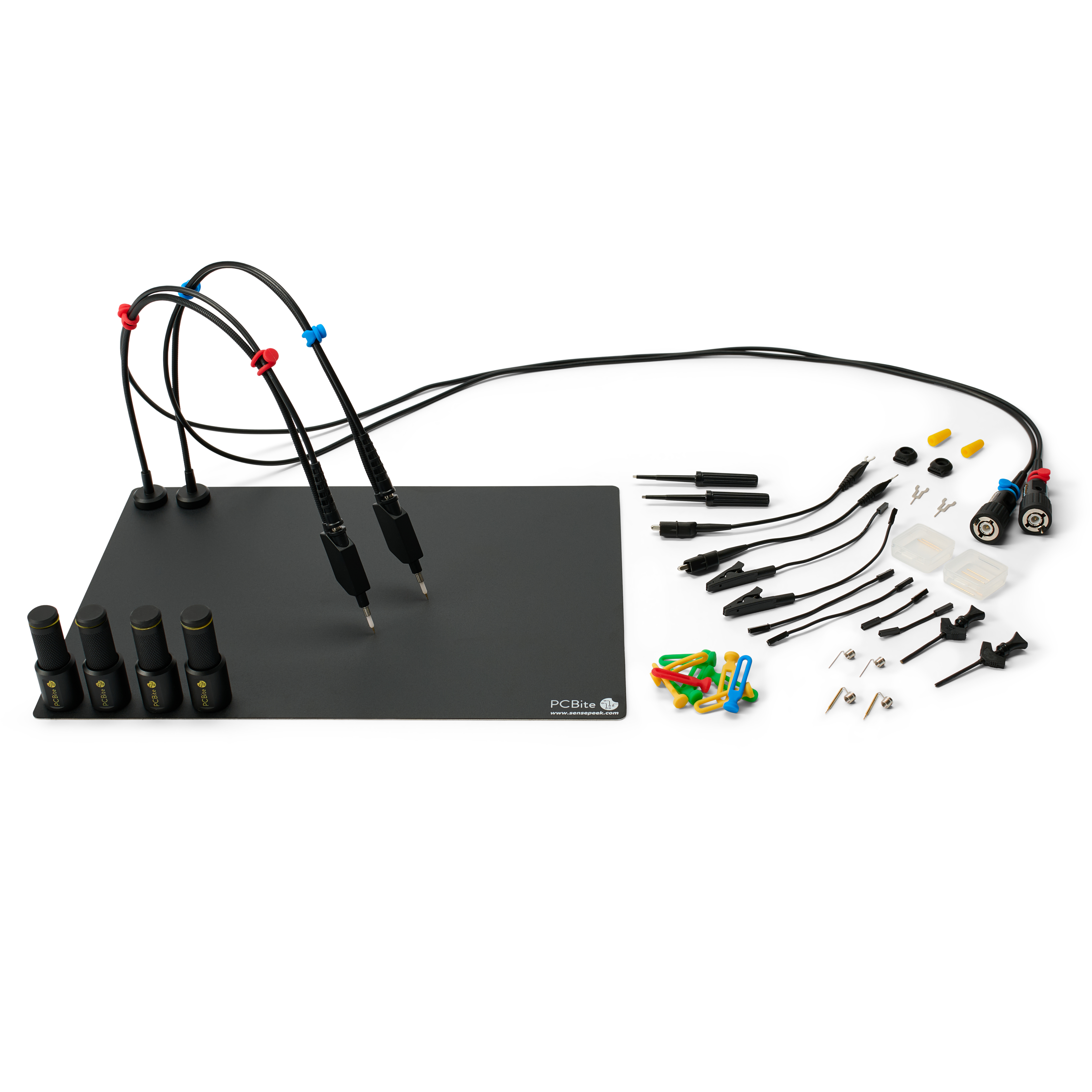 PCBite kit with 2x SQ200 200 MHz handsfree oscilloscope probes - 2
