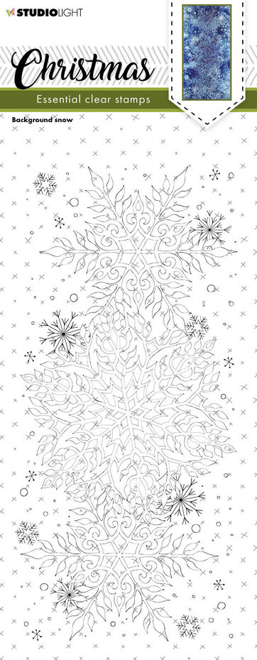 Background Snow, 10,5cmx21cm, Clear stamps, Studio Light