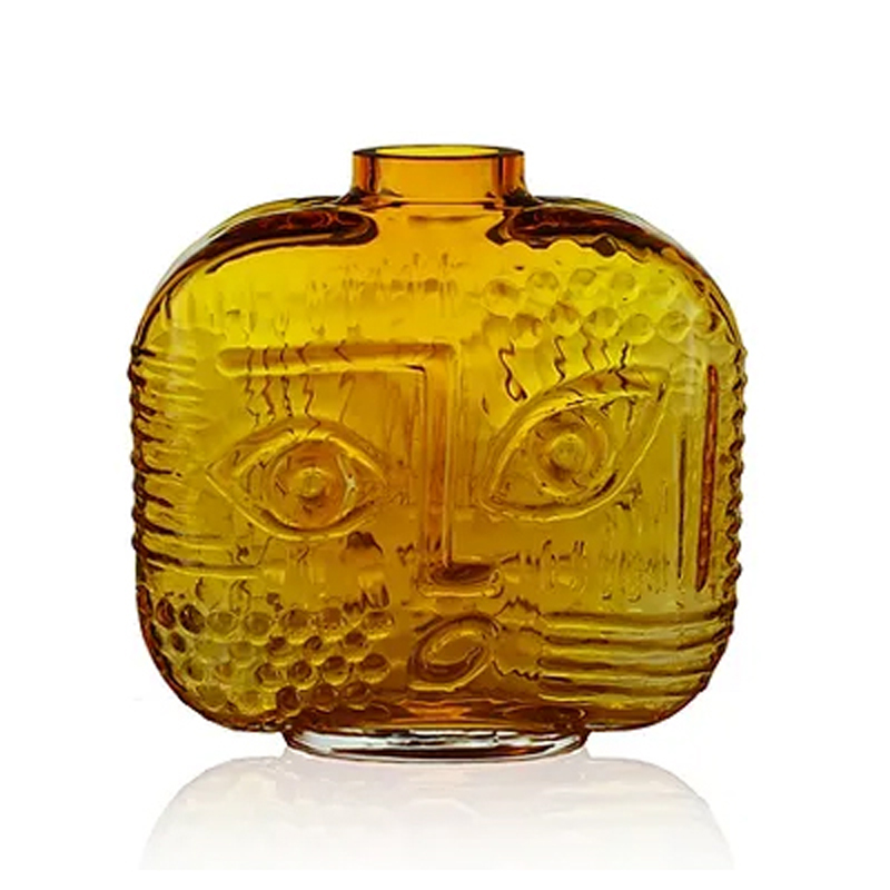 Luna Vase H13.5 cm Amber - 2