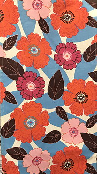 Retro Blommig Panelgardin