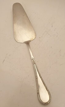 Cake server electroplate