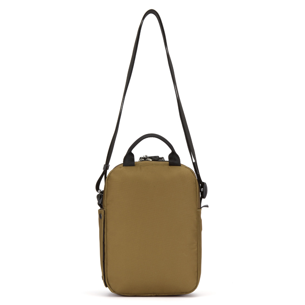 Stöldsäker väska - PACSAFE Metrosafe X Vertical Recycled Crossbody Bag Tan - 3