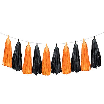 Tasselgirlang Halloween Guld & Orange